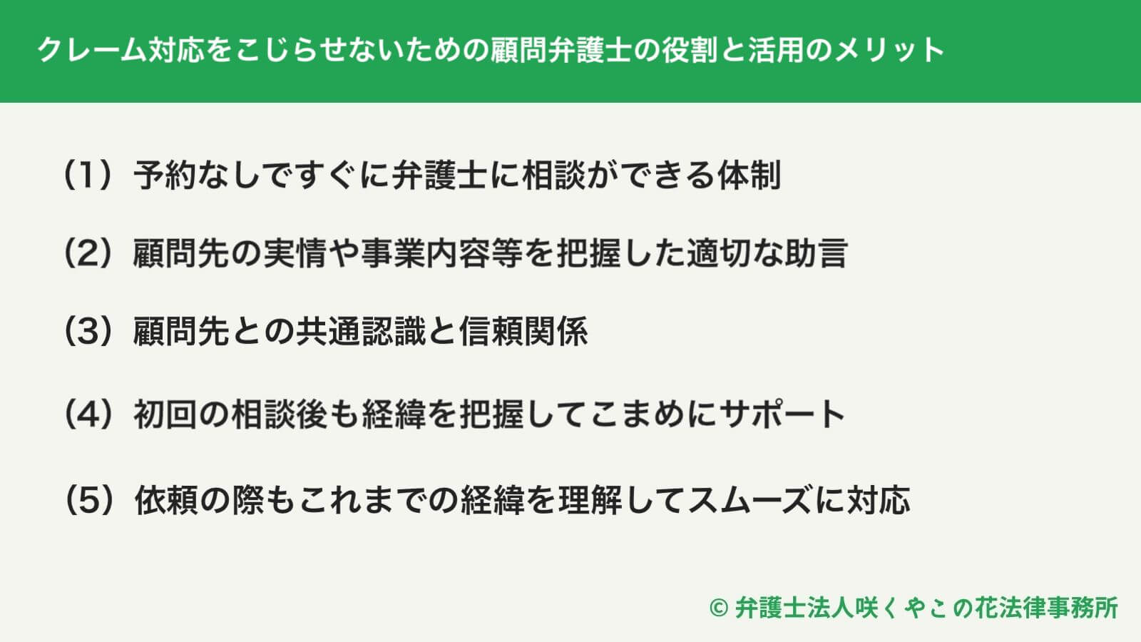 クレーム対応をこじらせないための顧問弁護士の役割と活用のメリット