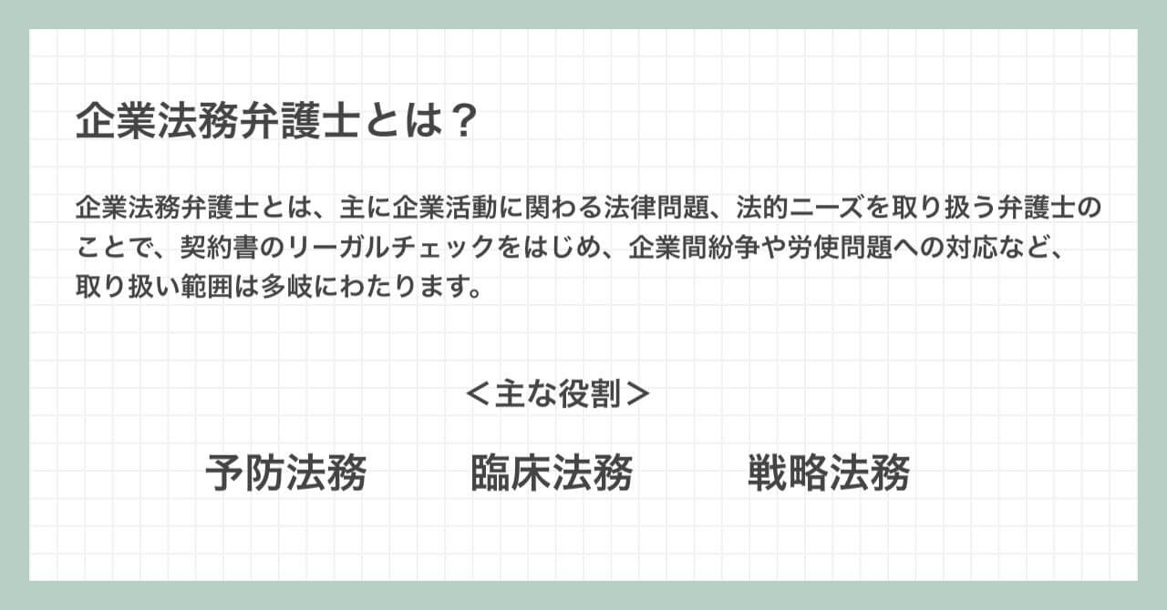 企業法務弁護士とは？